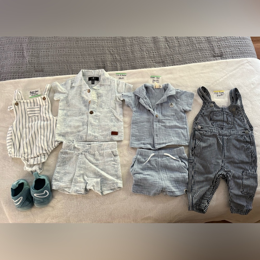 Blue & Light Blue Baby Outfit Sets